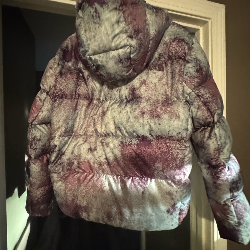 Authentic North Face Puffer Jacket. Printed Black… - image 4